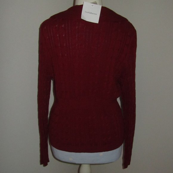 Women's Croft & Barrow Berry Wine Sweater Size Large NWT-$50.00 - Picture 3 of 7
